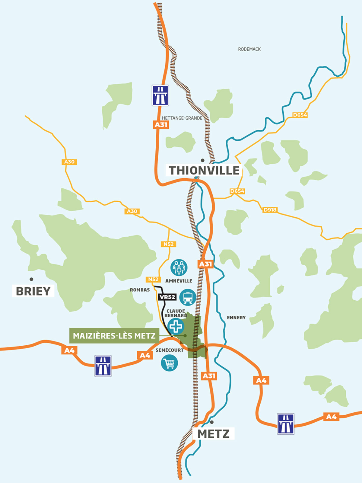 Résidence Cœur de Ville - Maizières-lès-Metz - Plan de situation